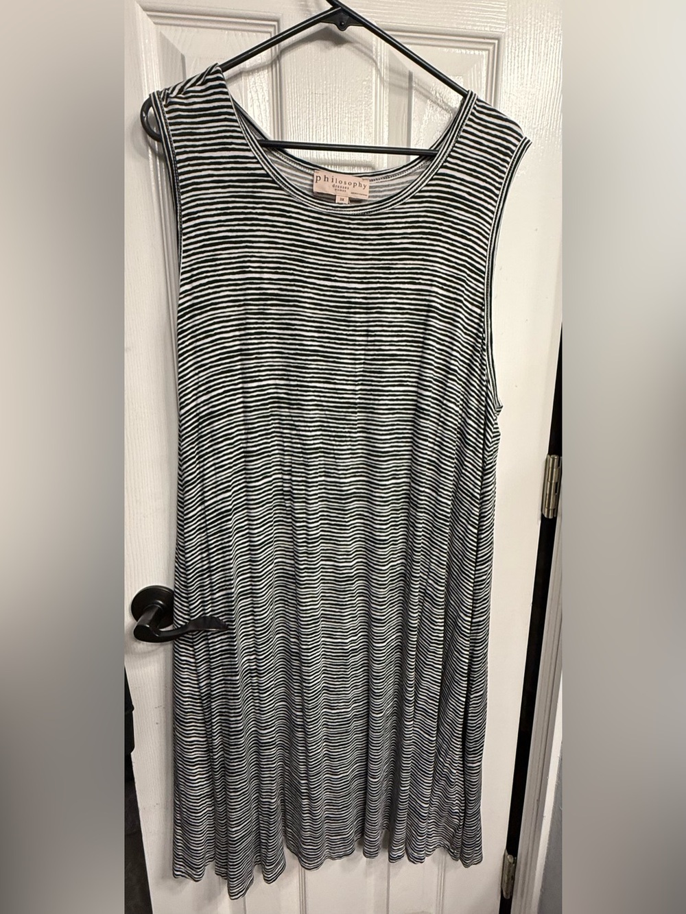 Philosophy Black & White Striped Maxi Skirt 3xl plus